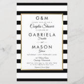 おしゃれなモノグラムストライプ カップルシャワー写真 (正面)