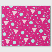 おしゃれなモノグラムラブ独身パーティー ラッピングペーパー (フラット)