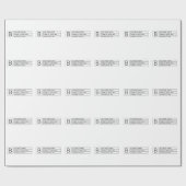 おしゃれなモノグラム & 企業名（またはその他のテキスト） ラッピングペーパー (フラット)