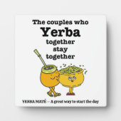 おしゃれなヤルバマテカップル フォトプラーク (正面)