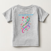 おしゃれなユニコーン - コットン ベビーTシャツ (裏面)