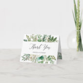 おしゃれなユーカリの葉の感謝カード サンキューカード (正面)
