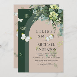 おしゃれなユーカリの葉 エメラルドグリーンの結婚式