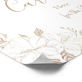 おしゃれなラインの料理カード ブライダルシャワーゲームサイン ポスター (角)