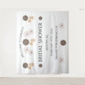 おしゃれなラスティック フラワー ボヘミア ウェディング タペストリー (正面)