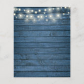 おしゃれなラスティック モノグラム カップルシャワー 招待状 (裏面)