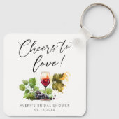 おしゃれなラブウォーターカラーワインギフト キーホルダー (裏面)