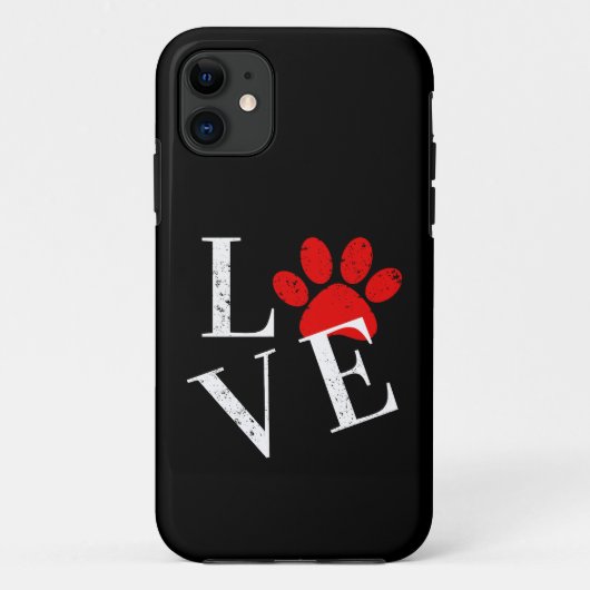 おしゃれなラブドッグの肉球 Case-Mate iPhoneケース (裏面)