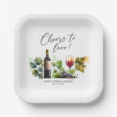 おしゃれなラブワイナリー ウォーターカラー プレート (正面)