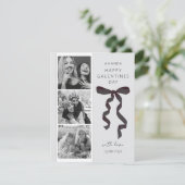 おしゃれなリボン3枚の写真ガレンタインズデーカード シーズンカード (スタンド正面)