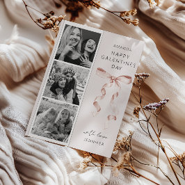 おしゃれなリボン3枚写真 ガレンタインズデー カード