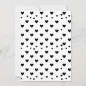 おしゃれなリボン コケット & ハート ベビーシャワー 招待状 (裏面)