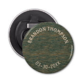 おしゃれなルスティックスチールグレイ 青木目パターン 栓抜き (正面)