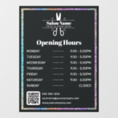 おしゃれなレインボーラグジュアリー ヘアサロン営業時間 ウィンドウサイン (シート)