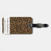 おしゃれなレディー ライオン柄のトレンディーなプリント ラゲッジタグ (裏面横)