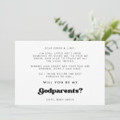 おしゃれなレトロな名付け親提案カード 招待状 (スタンド正面)