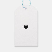 おしゃれなレトロな黒と白のブライズシャワー ギフトタグ (裏面)