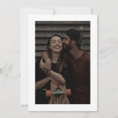 おしゃれなレトロな黒と白の写真 ブライダルシャワー 招待状 (裏面)