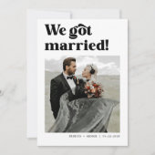 おしゃれなレトロスタイルの結婚写真 案内状 (正面)