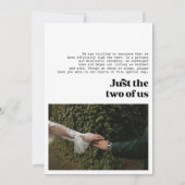 おしゃれなレトロスタイルの結婚写真 案内状 (裏面)