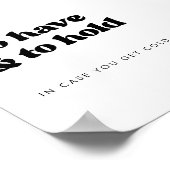 おしゃれなレトロスタイルの「持つことと保持すること」のウェディングブランケット ポスター (角)