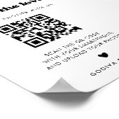 おしゃれなレトロ黒と白の「愛をキャッチ」サイン ポスター (角)