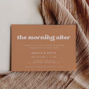 おしゃれなレトロ ブラウンシュガー ウェディング ブランシュ 招待状