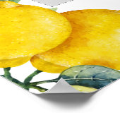 おしゃれなレモン ブライダルシャワー フォトブース ポスター (角)