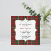 おしゃれなロイヤルステュワート プライド 結婚式招待状 招待状 (スタンド正面)