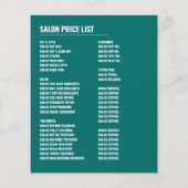 おしゃれなロゴ、ヘアスタイリスト、ヘアサロン広告 チラシ (裏面)