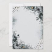 おしゃれなローズグレー60歳の誕生日 招待状 (裏面)