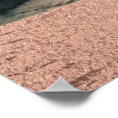 おしゃれなローズゴールドのカスタム写真 ウェルカムウェディングポスター ポスター (角)