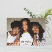 おしゃれなローズゴールドのハート　たくさんの愛を込めて バレンタイン シーズンカード (スタンド正面)