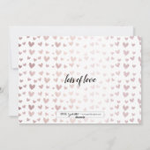 おしゃれなローズゴールドのハート　たくさんの愛を込めて バレンタイン シーズンカード (裏面)