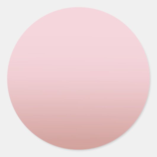 おしゃれなローズゴールドの空白テンプレート あなたのテキストを追加 ラウンドシール (正面)