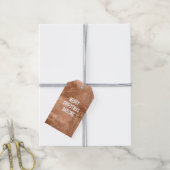 おしゃれなローズゴールドの豪華でキラキラとした輝き ギフトタグ (より糸付き)