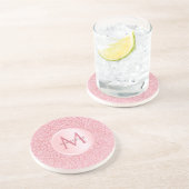 おしゃれなローズゴールドグリッター テンプレート スタイリッシュ ガーリー コースター (側面)