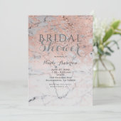 おしゃれなローズゴールドピンク大理石モダングラムパーティー 招待状 (スタンド正面)