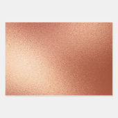 おしゃれなローズゴールド グラム グリッター ラッピングペーパーシート (正面2)