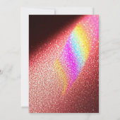 おしゃれなローズゴールド グリッター レインボー スイート16 誕生日 招待状 (裏面)