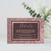 おしゃれなローズゴールド ワインレッド グリッターの詳細 エンクロージャーカード (スタンド正面)