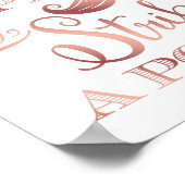 おしゃれなローズゴールド GRAB A PROP フォトサイン プリント (角)