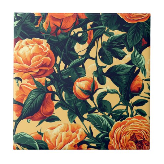 おしゃれなローズセラミックタイル  ホームデコレーション用 タイル (正面)