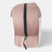 おしゃれなローズピンクゴールドメタリックドリップモノグラム ドップキット (右)