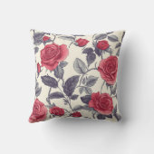 おしゃれなローズファミリーピロー クッション (裏面)