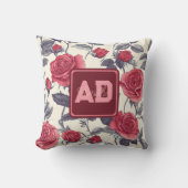 おしゃれなローズファミリーピロー クッション (正面)