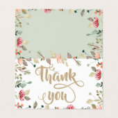 おしゃれなワイルドフラワーのグリッタリーな感謝 名刺 (外部フラット)