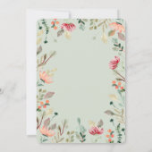 おしゃれなワイルドフラワーウェディング 招待状 (裏面)