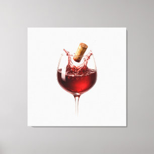 おしゃれなワインの飛沫がデザインされた「Love Uncorked」の上質なネクタイ ウェディングギ キャンバスプリント
