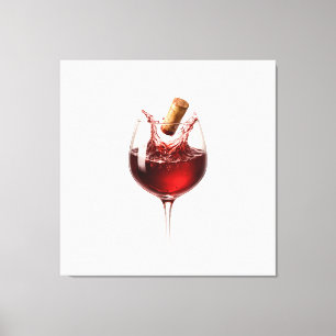 おしゃれなワインの飛沫がデザインされた「Love Uncorked」の上質なネクタイ ウェディングギ キャンバスプリント